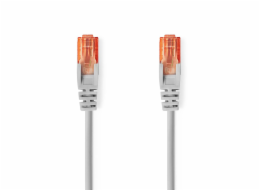 Nedis CCGL85230GY50 -  Síťový Kabel CAT6 | RJ45 Zástrčka | RJ45 Zástrčka | U/UTP | 5.00 m | Kulatý | PVC | Šedá | Label