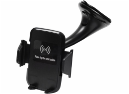 Držák do auta GSM0948 s bezdrátovým nabíjením černý