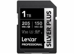 Lexar paměťová karta 1024GB Professional SILVER PLUS SDXC™ UHS-I, čtení/zápis: 205/150MB/s
