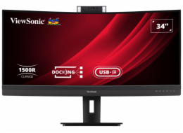 ViewSonic VG3457CV 34" 21:9,3440 x 1440,SuperClear®VA,zakřivený,2 HDMI,DP,100W USB-C,RJ45,USB,speakers,výš. nast.,webcam