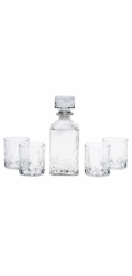 Whiskey set karafa + sklenice sada 5 ks křišťálové sklo, 0,9L KO-CD1003190