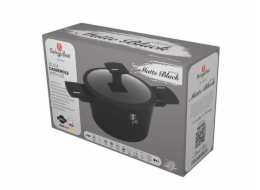 Kastrol s titanovým povrchem a poklicí 20 cm Matte Black Collection BH-8187