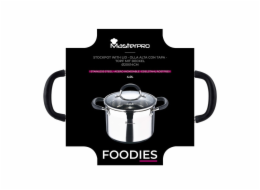 Hrnec s poklicí nerez FOODIES 20 cm 4 litry BGMP-1505-BK