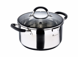 Hrnec s poklicí nerez FOODIES 24 cm 5 litrů BGMP-1502-BK