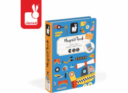 Janod Magnetická kniha s magnetickými vozidly (J02715)