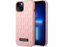 Karl Lagerfeld Pouzdro Karl Lagerfeld s 3D monogramovým vzorem – iPhone 14 Plus (růžové)