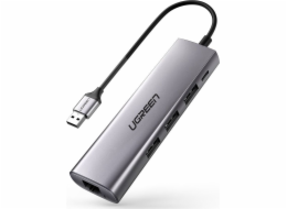 Ugreen USB HUB CM266 1x RJ-45 + 3x USB-A 3.0 (UGR443)