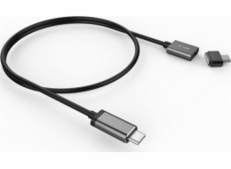 LMP Kabel USB-C - USB-C, 3 m, černý (magnetický bezpečnostní kabel, 3 m, vesmírně šedý)