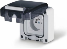 Scame Scam Jednozásuvková hermetická zástrčka IP66, 16A, 250V 2P+E (137.4411)