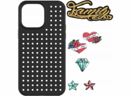 Pinit Pouzdro Set Pinit Dynamic + tetovací pin pro iPhone 14 Pro 6.1 černé/černé s vzorem 1