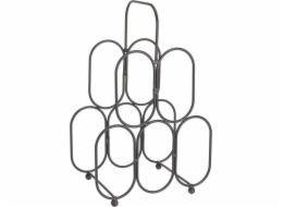 Home Styling Collection Kolekce stylingu pro domácnost Černý kovový regál VÍNO police skříňka na lahve vína - 5 lahví