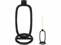 Home Styling Collection Svícen na dlouhou svíčku hliníkový černý 24 cm