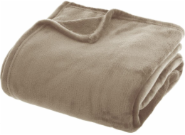 Atmosphera Deka béžová SOFT PLUSH, 100% polyester, 180x230