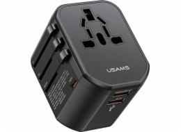 Usams Nabíječka Usams T59 síťová nabíječka cestovní adaptér US/AU/EU/UK 20W 4v1 2xUSB+1xUSB-C