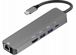 Art USB adaptér ART ADAPTER USB-C samec / HDMI samice 4K 60Hz / 1x USB 3.0 / USB-C ALU 15cm originální