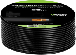 Vayox Koaxiální kabel 1,02 Cu + 32x0,12 mm Cu CC1-50GEL černý Vayox 50m