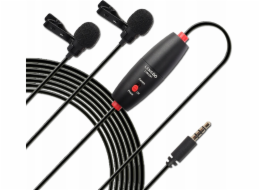 LensGo Duální mikrofon 2x dynamický klopový mikrofon Mini Jack 3,5 mm Lensgo / Lym-dm1 Dual