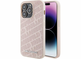 Karl Lagerfeld Karl Lagerfeld KLHCP15XPQKPMP Pevný kryt pro iPhone 15 Pro Max 6.7 růžový/růžový s prošívaným vzorem K