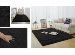 Strado Koberec Shaggy Strado 160x200 BlackSky do obývacího pokoje (černý)