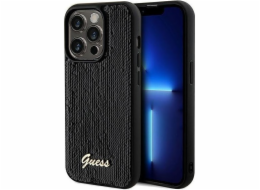 Guess Guess GUHCP14LPSFDGSK pevný kryt pro iPhone 14 Pro 6.1 černý/černý s flitrovanými skripty a kovovým potiskem