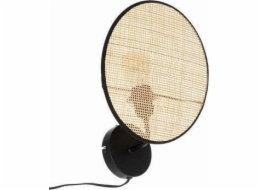 Atmosphera Nástěnná lampa do obývacího pokoje OLME, ratanový oplet, O 27 cm