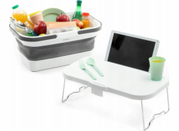 InnovaGoods Skládací piknikový koš s víkem a stolkem
