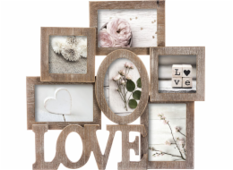 Atmosphera Fotorámeček LOVE s prostorem pro 6 fotografií
