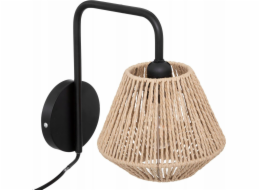 Atmosphera Nástěnná lampa s proutěným stínidlem Jily, kovová, O 18 cm