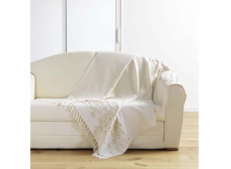 Douceur d`Interieur Interiérový design KRÉMOVÁ DEKA - ZLATÝ ZÁPAD SLUNCE 125x150