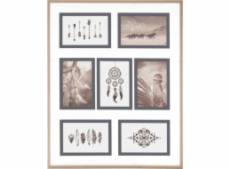 Atmosphera Fotorámeček Frame, sklo, 7 prvků, dřevěný rám, Atmosphera