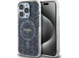 Guess Guess GUHMP15XHGCUSTGK pevný kryt IML GCube MagSafe pro iPhone 15 Pro Max 6.7 černý/černý