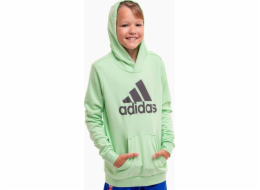 Adidas Dětská mikina s velkým logem Essentials Cotton Hoodie světle zelená IS2591 152cm