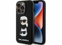Karl Lagerfeld Karl Lagerfeld KLHCP15XSDHKCNK Silikonový kryt s hlavičkou Karl&Choupette pro iPhone 15 Pro Max 6.7 černá/černá