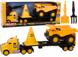 LeanToys Stavební stroje Sada Nákladní Auto Sklápěč Pohyblivý Žlutý