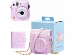LoveInstant Sada pouzder 2v1 pro Fuji Instax Mini 12 + album na 64 fotografií / fialová