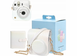 LoveInstant 2v1 sada pouzder pro Fuji Instax Mini 12 + album pro 64 fotografií / bílá