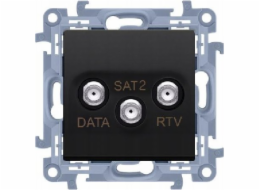 Kontakt-Simon Anténní zásuvka Kontakt-Simon Simon 10 CADSATF.01/49 finální modul RTV-DATA-SAT, 1x vstup: 5÷2400MHz matná černá