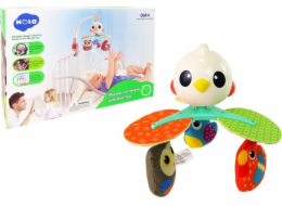 LeanToys Dětský kolotoč do postýlky a kočárku Barevné ptáčky Melody