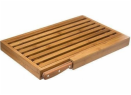 Secret de Gourmet Prkénko na krájení chleba s drážkami pro strouhanku + nůž v ceně