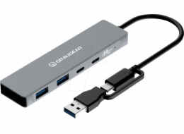 Graugear USB HUB GRAUGEAR 10Gbps USB HUB 4x USB 3.2, 2x Type-C a 2x Type-A