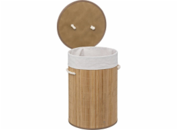 5five Koš na prádlo Koš na prádlo BAMBOO, kulatý s víkem, 48 l
