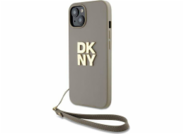 DKNY DKNY řemínek na zápěstí s logem Stock Logo - kryt na iPhone 15 Plus (béžový)