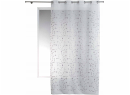 Douceur d`Interieur Interiérový závěs s očky PETIT FLEUR, 140 x 240 cm, bílo-šedý