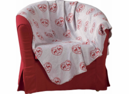 Douceur d`Interieur Přehoz do interiéru FLANEL, 125 x 150 cm, vánoční motiv