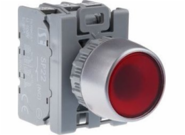 Spamel Skryté tlačítko Spamel, 1 přerušovací, červené, 230 V AC, LED SP22-KLC-01-230-LED-AC