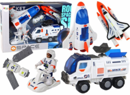 LeanToys Vesmírná mise Sada Raketa Vesmírné lodě Vesmírná vozidla 7 dílků