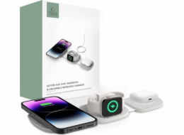 Tech-Protect Nabíječka Tech-Protect QI15W-A32 3v1 magnetická bezdrátová nabíječka MagSafe šedá + kabel USB-C / USB-C 120 cm