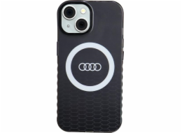 Audi Pouzdro Audi IML Big Logo MagSafe pro iPhone 15 / 14 / 13 6.1 černé/černé pevné pouzdro AU-IMLMIP15-Q5/D2-BK