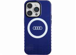 Audi Pouzdro Audi IML Big Logo MagSafe pro iPhone 14 Pro 6.1 modré/tmavomodré pevné pouzdro AU-IMLMIP14P-Q5/D2-BE