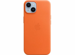 Apple KOŽENÝ POUZDRO MPP83ZM/A PRO IPHONE 14 ORANŽOVÉ ORIGINÁLNÍ S PEČENÍM standardní